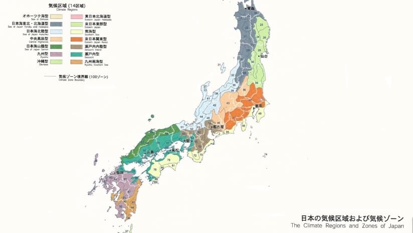 Japan Climate Zones