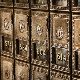 Bank deposit boxes; image by Tim Evans